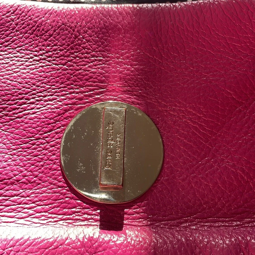 Kate Spade purse bag handbag Naomi Astor Court Red Plum pink gold vintage Y2K
